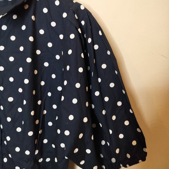 Tommy Hilfiger Polka Dot Shirt Dress Balloon Sleeve - Picture 7 of 9
